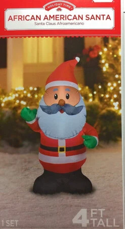 4' Airblown® Inflatable African American Santa 8 4' Airblown® Inflatable African American Santa -Courtyard Home Furnishings Store 993471