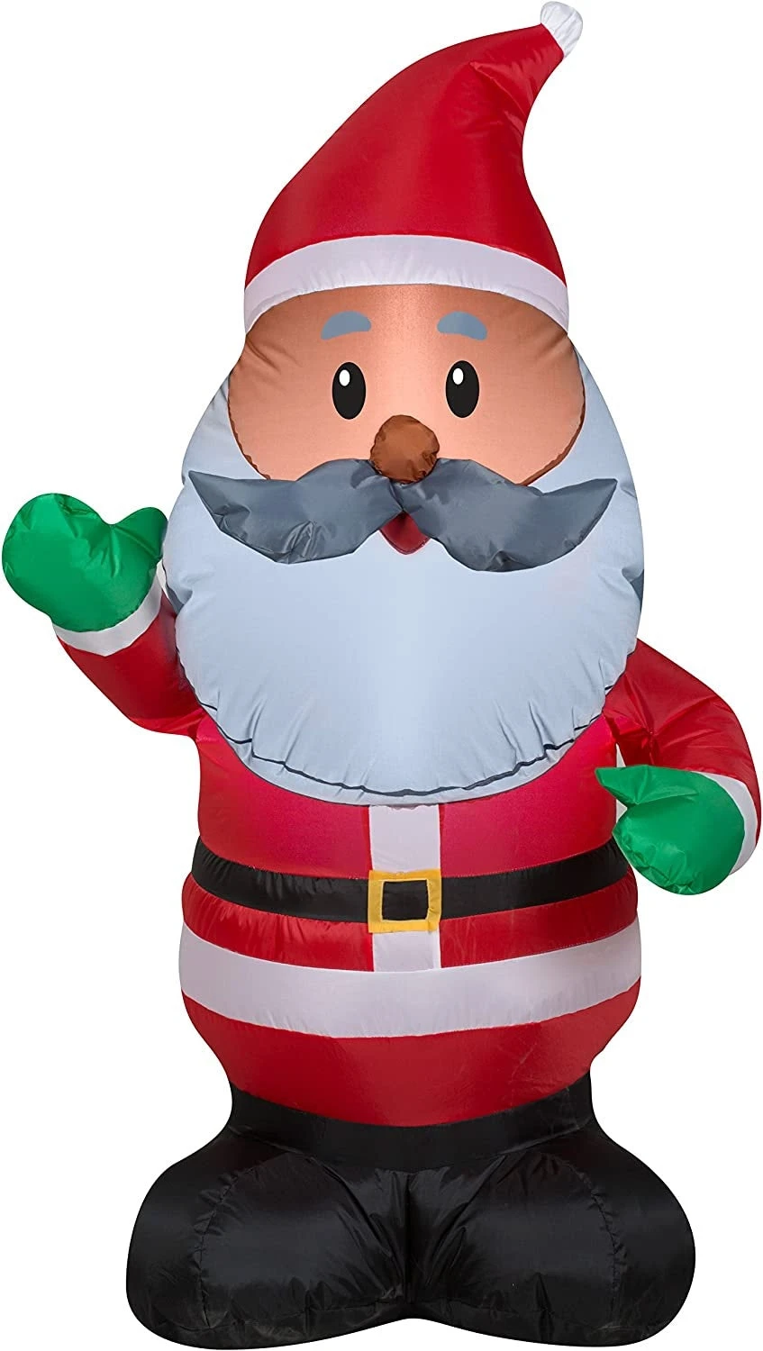 4' Airblown® Inflatable African American Santa 2 4' Airblown® Inflatable African American Santa - Image 2