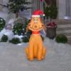 3.5' Airblown® Max The Dog Wearing Santa Hat Gemmy Inflatable