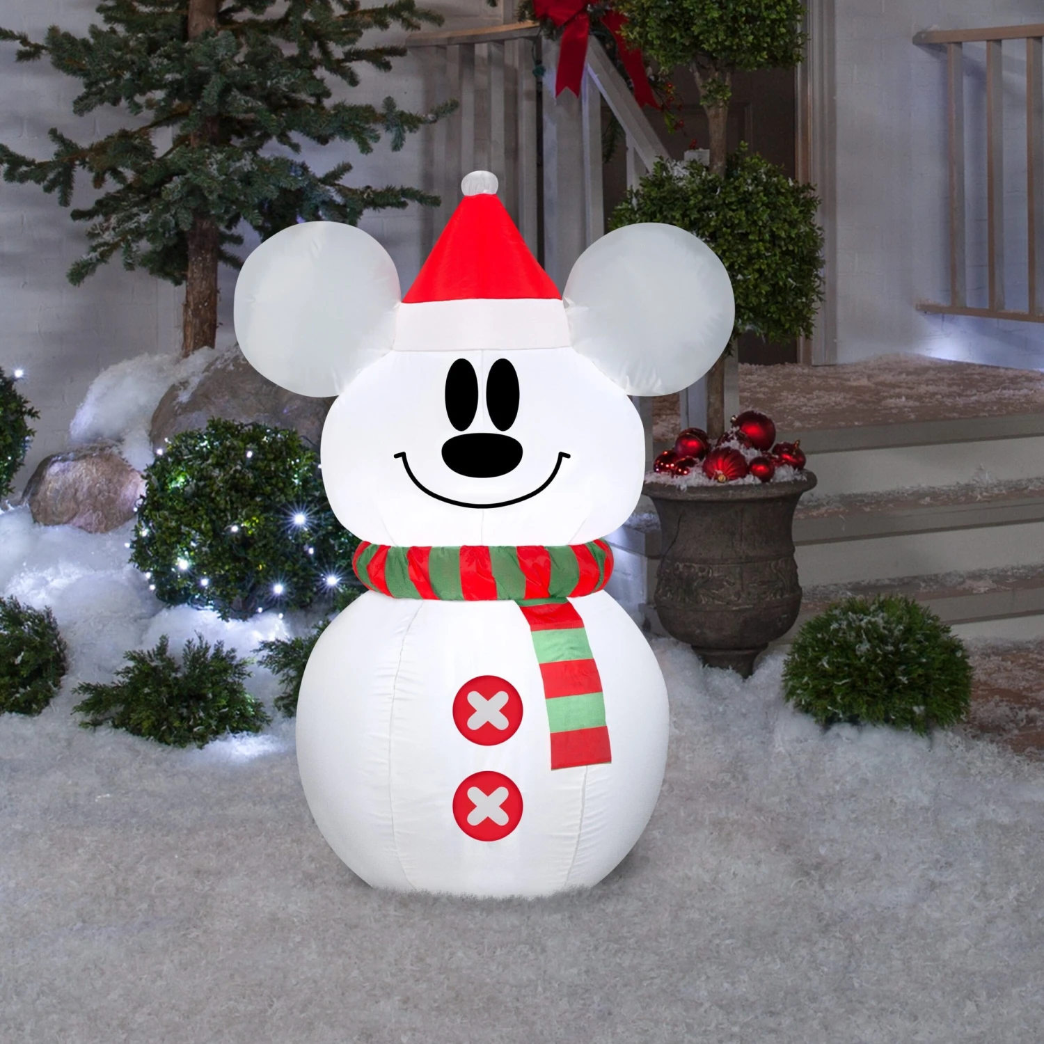 3.5' Airblown® Snowman Mickey Mouse Christmas Inflatable 1 3.5' Airblown® Snowman Mickey Mouse Christmas Inflatable