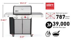 Weber Genesis S-335 Stainless Steel Grills -Courtyard Home Furnishings Store 993737 4