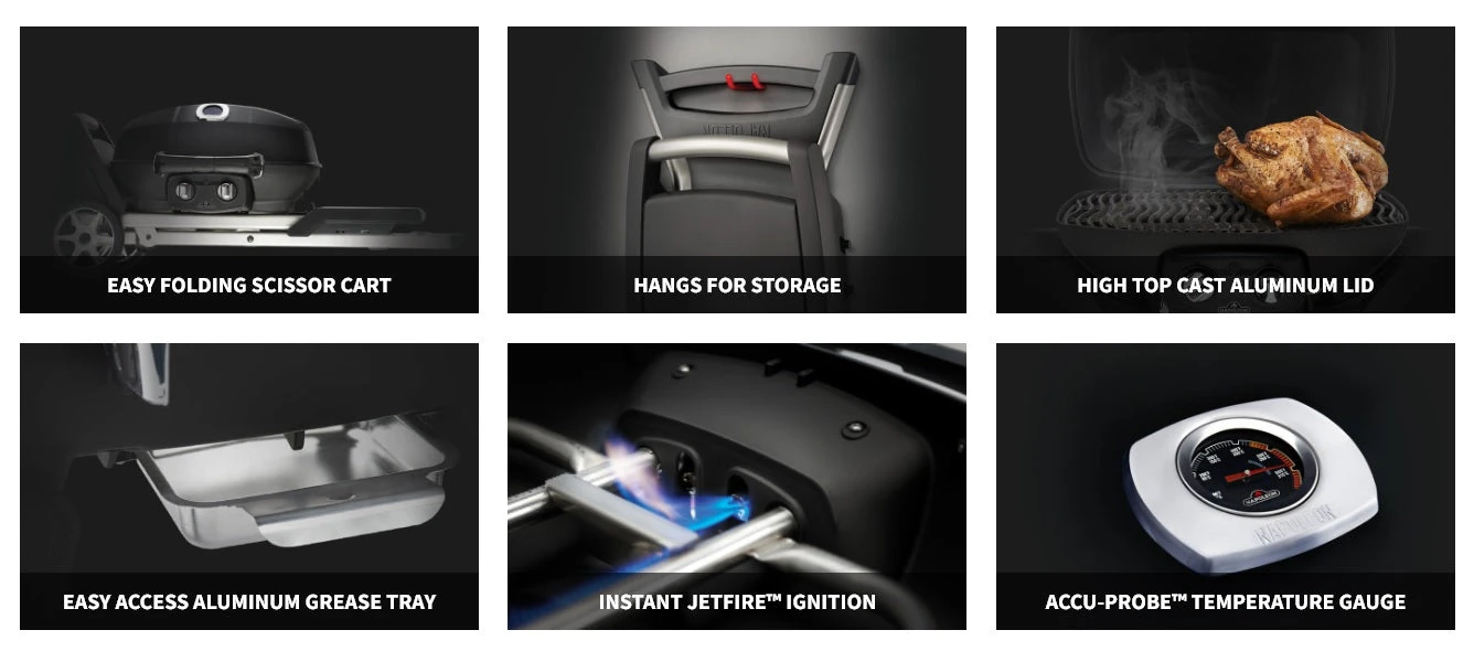 Napoleon Phantom TravelQ® Pro 285 Portable Gas Grill With Scissor Cart 10 Napoleon Phantom TravelQ® Pro 285 Portable Gas Grill With Scissor Cart - Image 10