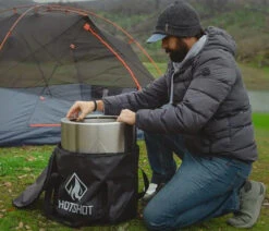 HotShot Traveler Portable Low Smoke 15" Round Wood-Burning Fire Pit With Carry Bag -Courtyard Home Furnishings Store 994284 14