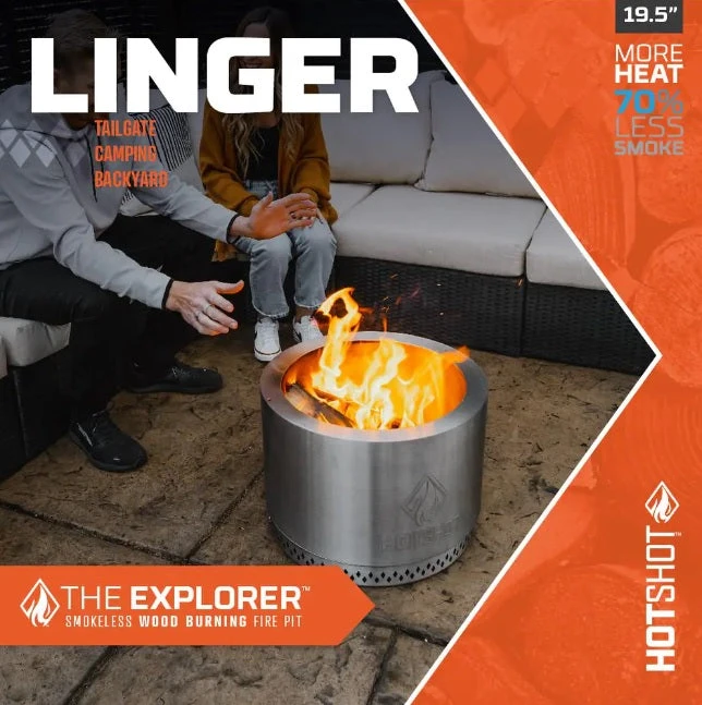 HotShot Explorer Portable Low Smoke 19.5" Round Wood-Burning Fire Pit With Carry Bag 13 HotShot Explorer Portable Low Smoke 19.5" Round Wood-Burning Fire Pit With Carry Bag - Image 13