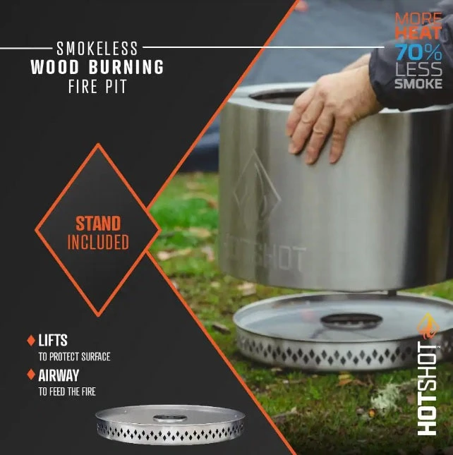 HotShot Explorer Portable Low Smoke 19.5" Round Wood-Burning Fire Pit With Carry Bag 5 HotShot Explorer Portable Low Smoke 19.5" Round Wood-Burning Fire Pit With Carry Bag - Image 5