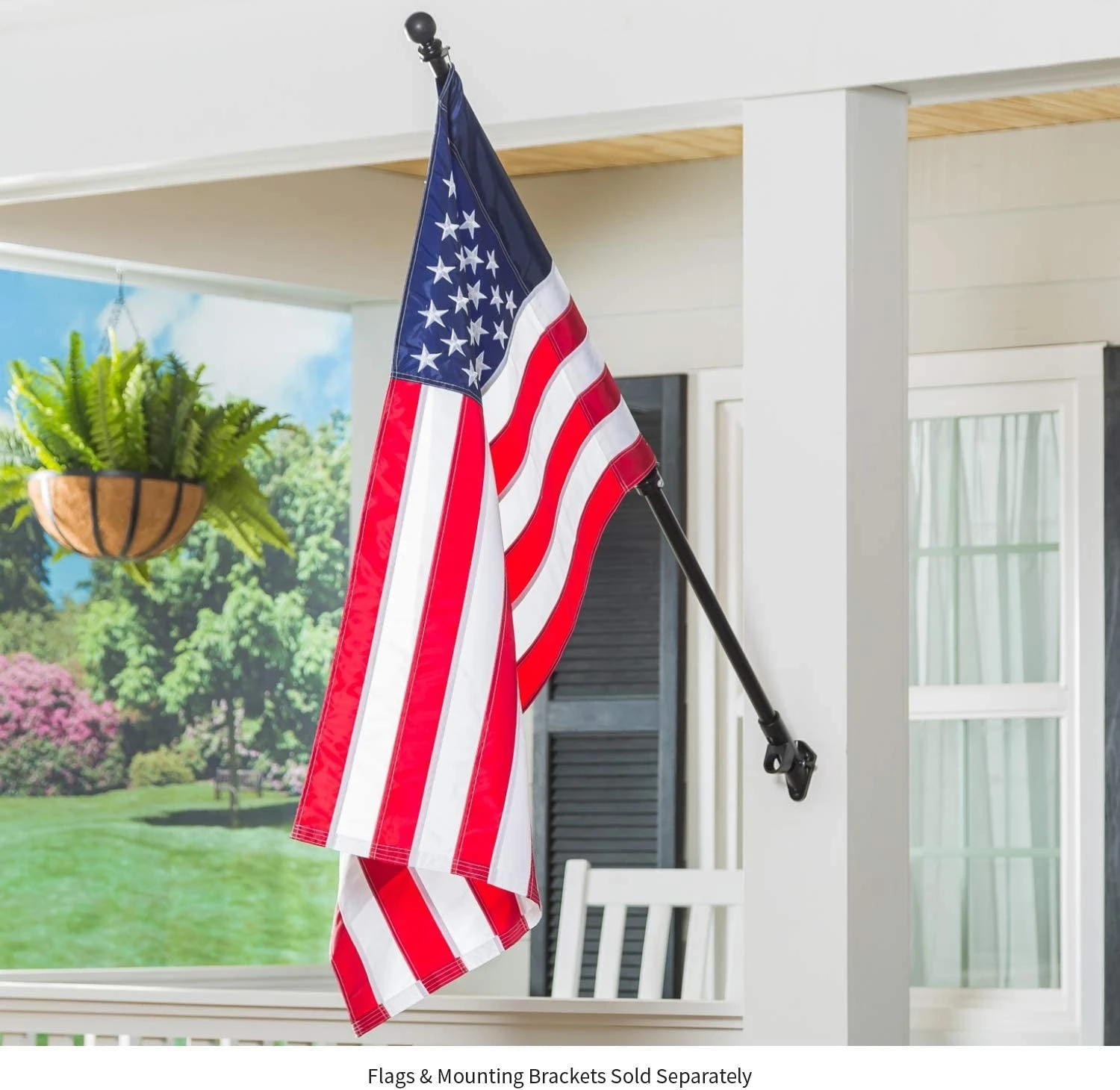 Weather Safe Black Iron Extendable Flag Pole 2 Weather Safe Black Iron Extendable Flag Pole - Image 2