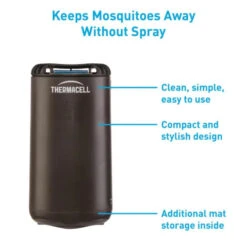 MIA Graphite Thermacell Patio Shield Mosquito Repeller 16 MIA Graphite Thermacell Patio Shield Mosquito Repeller -Courtyard Home Furnishings Store 994771 4