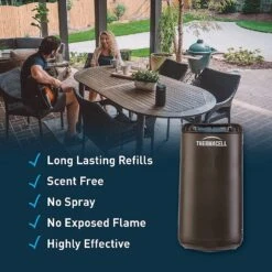 MIA Graphite Thermacell Patio Shield Mosquito Repeller 17 MIA Graphite Thermacell Patio Shield Mosquito Repeller -Courtyard Home Furnishings Store 994771 9