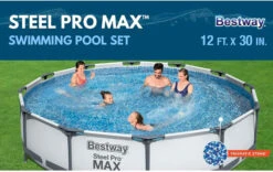 BWT Bestway Steel Pro 12' X 30" Frame Above Ground Swimming Pool Set -Courtyard Home Furnishings Store 994811 2