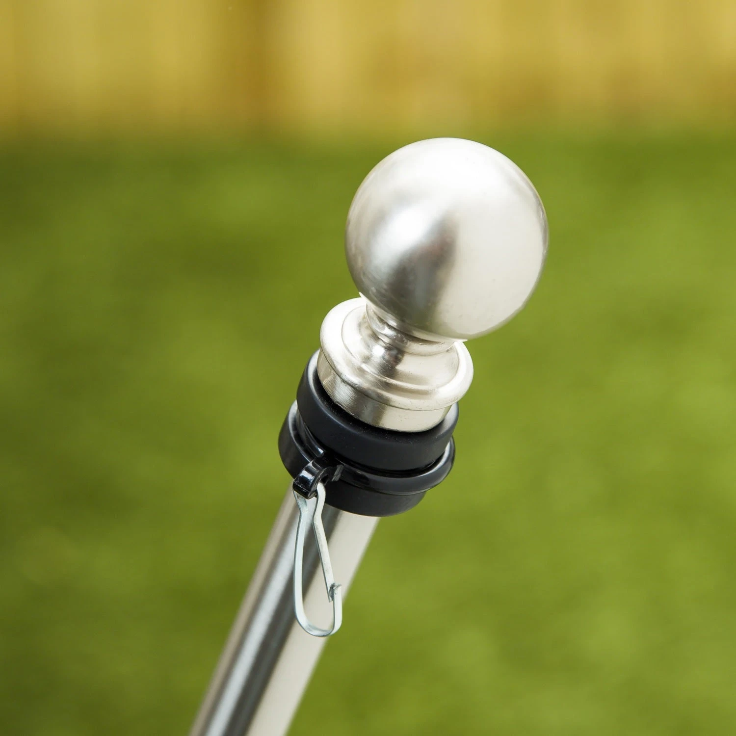 Metal Extendable House Flag Pole, Nickel Finish 3 Metal Extendable House Flag Pole, Nickel Finish - Image 3
