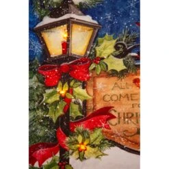 Christmas Lamp Post Battery-Operated LED Canvas -Courtyard Home Furnishings Store 995000 5