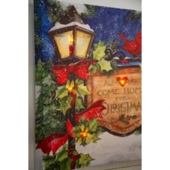 Christmas Lamp Post Battery-Operated LED Canvas -Courtyard Home Furnishings Store 995000 6