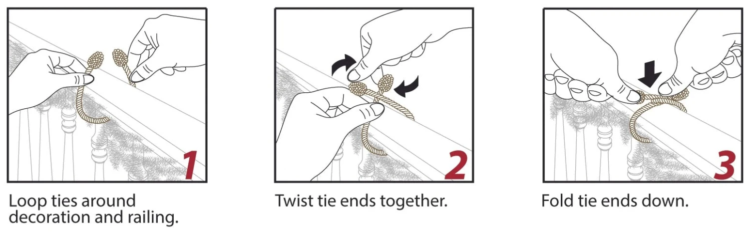 Decorative Twist Ties 6 Pack - Dark Red 3 Decorative Twist Ties 6 Pack - Dark Red - Image 3