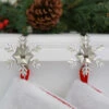 The Original MantleClip® Stocking Holder With Removable Metal Holiday Icons, 2 Pack - Silver Snowflakes