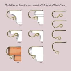 The Original MantleClip® Stocking Holder With Removable Metal Holiday Icons, 2 Pack - Silver Snowflakes 8 The Original MantleClip® Stocking Holder With Removable Metal Holiday Icons, 2 Pack - Silver Snowflakes -Courtyard Home Furnishings Store 995356 4 e9dd249d 72f6 40ff a27d 407c8bc91e9b