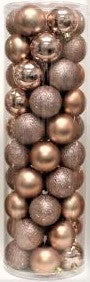 45-Pack Of 60MM Shatterproof Ball Ornaments (Rose Gold/Champagne/Mist Green/Gold)