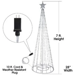 Pre-Lit Artificial Christmas Tree Sculpture With Multi-Colored LED Lights 15 Pre-Lit Artificial Christmas Tree Sculpture With Multi-Colored LED Lights -Courtyard Home Furnishings Store 995930 2