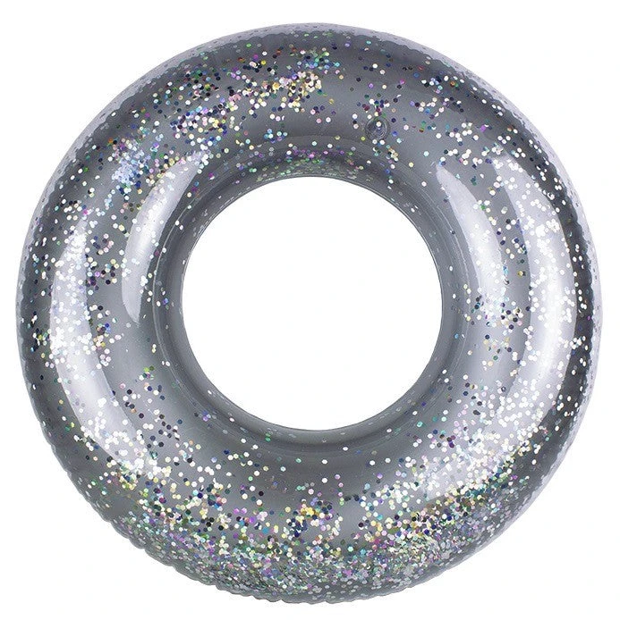 Poolmaster's 36" Silver Inflatable Glitter Swim Tube 2 Poolmaster's 36" Silver Inflatable Glitter Swim Tube - Image 2