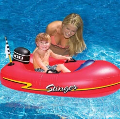 Swimline Kids Inflatable Stinger Speedboat Float -Courtyard Home Furnishings Store 996065 2