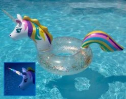 Swimline LED Light Up Inflatable Glitter Unicorn Ring -Courtyard Home Furnishings Store 996070 8ffb3ff3 faf1 4a7e 8f00 715b891f3d07