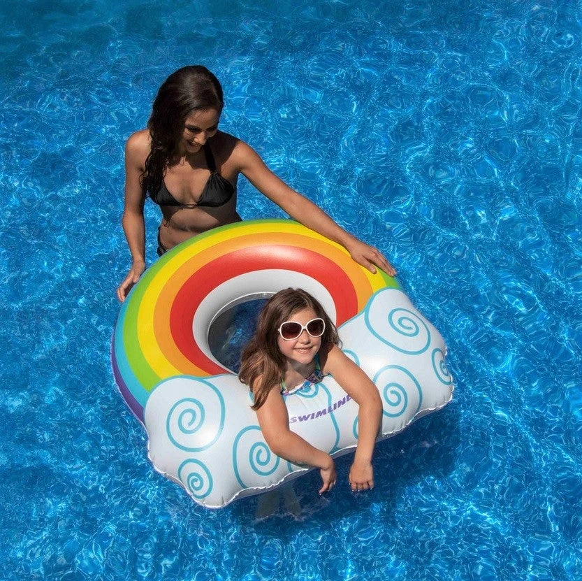 Kid's Rainbow Swim Ring From Swimline 1 Kid's Rainbow Swim Ring From Swimline