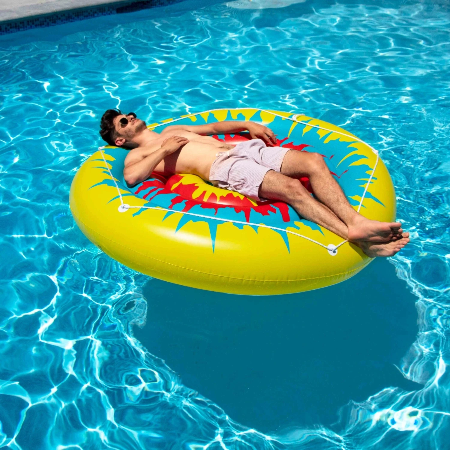 72" Tie Dye Island Lounger From Swimline 5 72" Tie Dye Island Lounger From Swimline - Image 5
