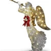 48" Pre-Lit Crystal Angel Outdoor Sculpture