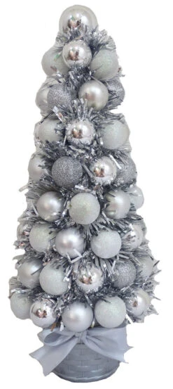 15" Silver Ball Artificial Decorative Tree