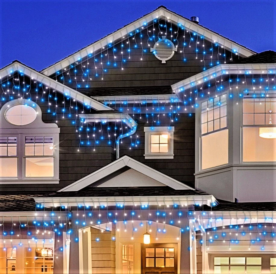 Set Of 200 Dramatic Drop LED Icicle Lights 1 Set Of 200 Dramatic Drop LED Icicle Lights