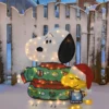 32" Peanuts® 2D Snoopy & Woodstock Wearing Ugly Sweaters LED Outdoor Yard Decoration