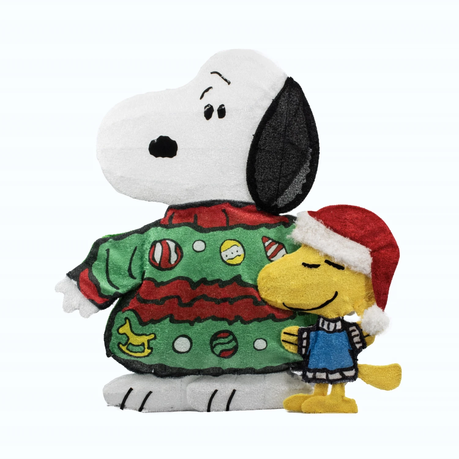 32" Peanuts® 2D Snoopy & Woodstock Wearing Ugly Sweaters LED Outdoor Yard Decoration 2 32" Peanuts® 2D Snoopy & Woodstock Wearing Ugly Sweaters LED Outdoor Yard Decoration - Image 2