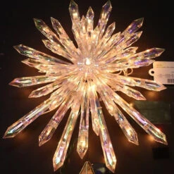 13.5" Warm White LED Starburst Christmas Tree Topper -Courtyard Home Furnishings Store 996881 3