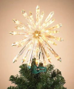13.5" Warm White LED Starburst Christmas Tree Topper