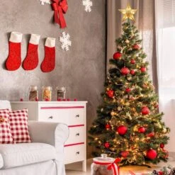 9" Pre-Lit 3D Gold Star Tree Topper -Courtyard Home Furnishings Store 996937 3