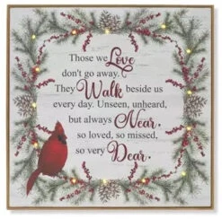 Battery-Operated Lighted Cardinal Wall Décor -Courtyard Home Furnishings Store 997084 3