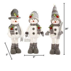 28" Standing Snowman With Scarf & Hat Winter Decoration 9 28" Standing Snowman With Scarf & Hat Winter Decoration -Courtyard Home Furnishings Store 997128 3