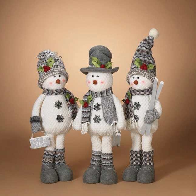 28" Standing Snowman With Scarf & Hat Winter Decoration 4 28" Standing Snowman With Scarf & Hat Winter Decoration - Image 4
