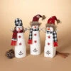 16" Plush Holiday Marshmallow Snowman With Hand-Stitched Tree