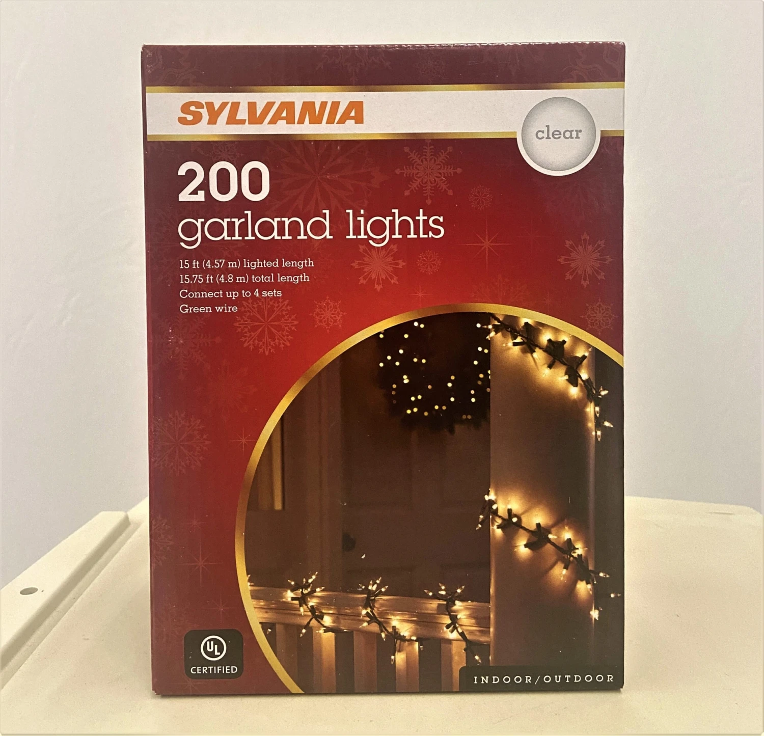 200 Clear Garland Lights On A Green Wire 3 200 Clear Garland Lights On A Green Wire - Image 3