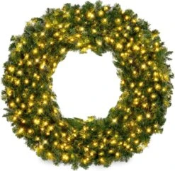 60" Bristol Pine Twinkling Pre-Lit LED Wreath