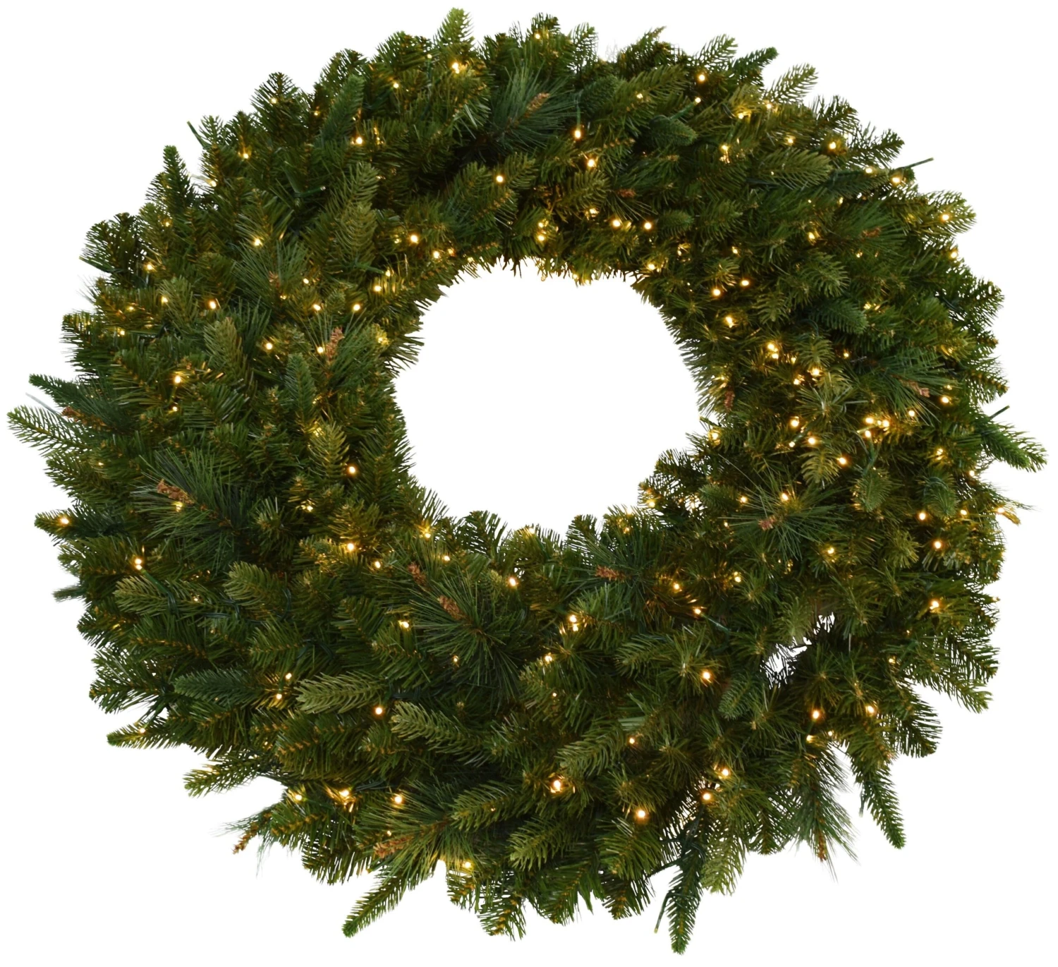 36" Artificial Bristol Pine Wreath Pre-Lit With 350 Twinkle Lights 2 36" Artificial Bristol Pine Wreath Pre-Lit With 350 Twinkle Lights - Image 2