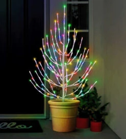 3' Twig Tree Decoration With Twinkling 5MM LED Lights