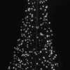 7.5' Starry Pure White LED Spire Tree With Star Top Wire Decoration