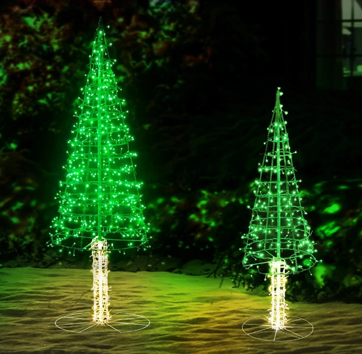 Green And Warm White Twinkling Starry LED Alpine Tree Decoration 1 Green And Warm White Twinkling Starry LED Alpine Tree Decoration