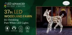 37" Twinkling Pure White C4 LED Woodland Fawn Lawn Sculpture -Courtyard Home Furnishings Store 997484 4508f017 969b 48f9 bfb7 d536cf118ec0