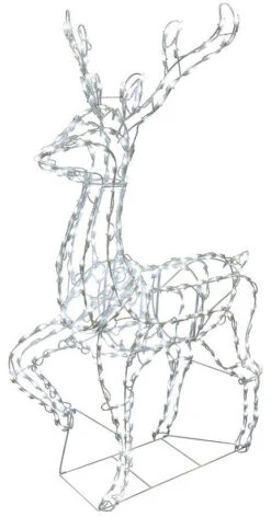 67" Twinkling Pure White LED Elegant Buck Wire Sculpture -Courtyard Home Furnishings Store 997487 2