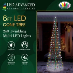 Set Of 2 Wire Cone Trees With Multi-Colored Twinkling LED Lights 7 Set Of 2 Wire Cone Trees With Multi-Colored Twinkling LED Lights -Courtyard Home Furnishings Store 997488 234e3924 6418 4727 9e73 1a192d10a701