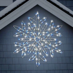 35" Twinkling LED Snowflake Silhouette Decoration