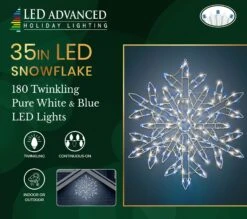 35" Twinkling LED Snowflake Silhouette Decoration -Courtyard Home Furnishings Store 997490 c39e60ea 6135 4693 884c a61f400949fb