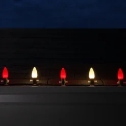 Set Of 25 Red/White Ceramic C9 Lights -Courtyard Home Furnishings Store 997812 4